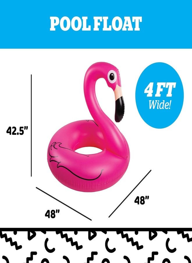 ZIPRON Flamingo Inflatable Pool Floats, Pool Tubes Swim Ring Pink Pool Float, 42'' Large Pool Float, Pool Inner Tube Beach Floats for Adults, Blow Up Floaties Water Floaties Pool Raft Lounger Lake - Image 3